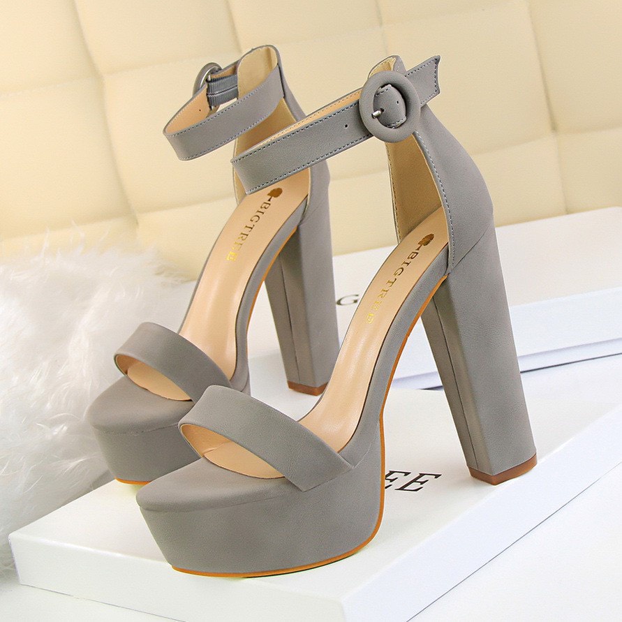 Dép sandal đế đúp phía trước 4cm, gót cao 13p sang chảnh