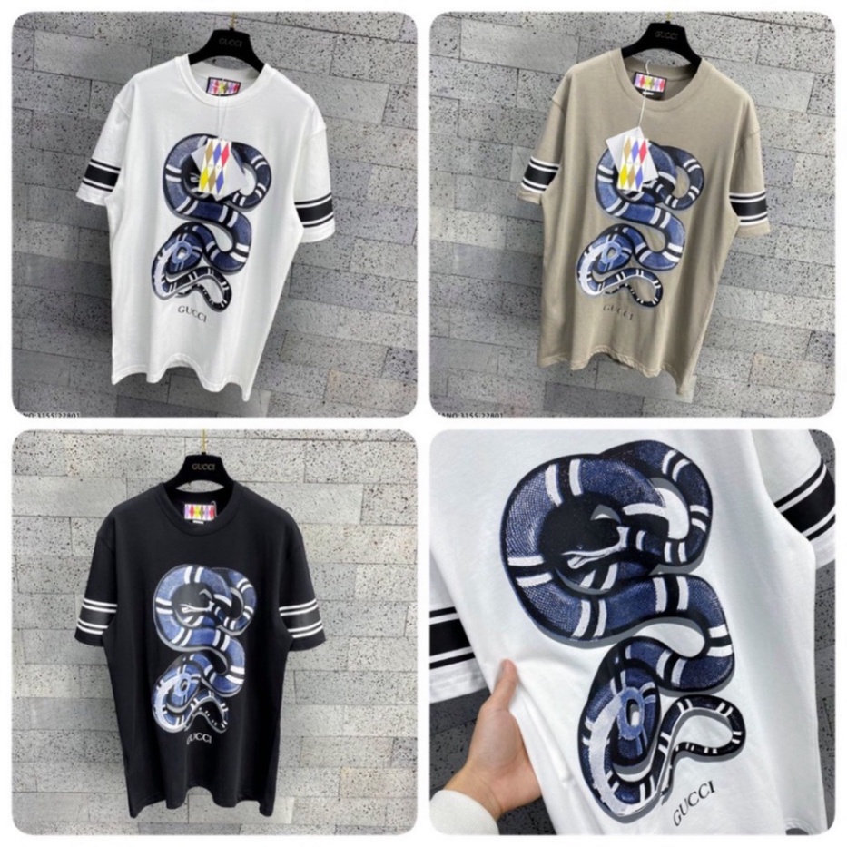 Áo phông nam GC hình con rắn siêu hot hit_Áo thun nam nữ Unisex in hình rắn siêu hot hè 2023.