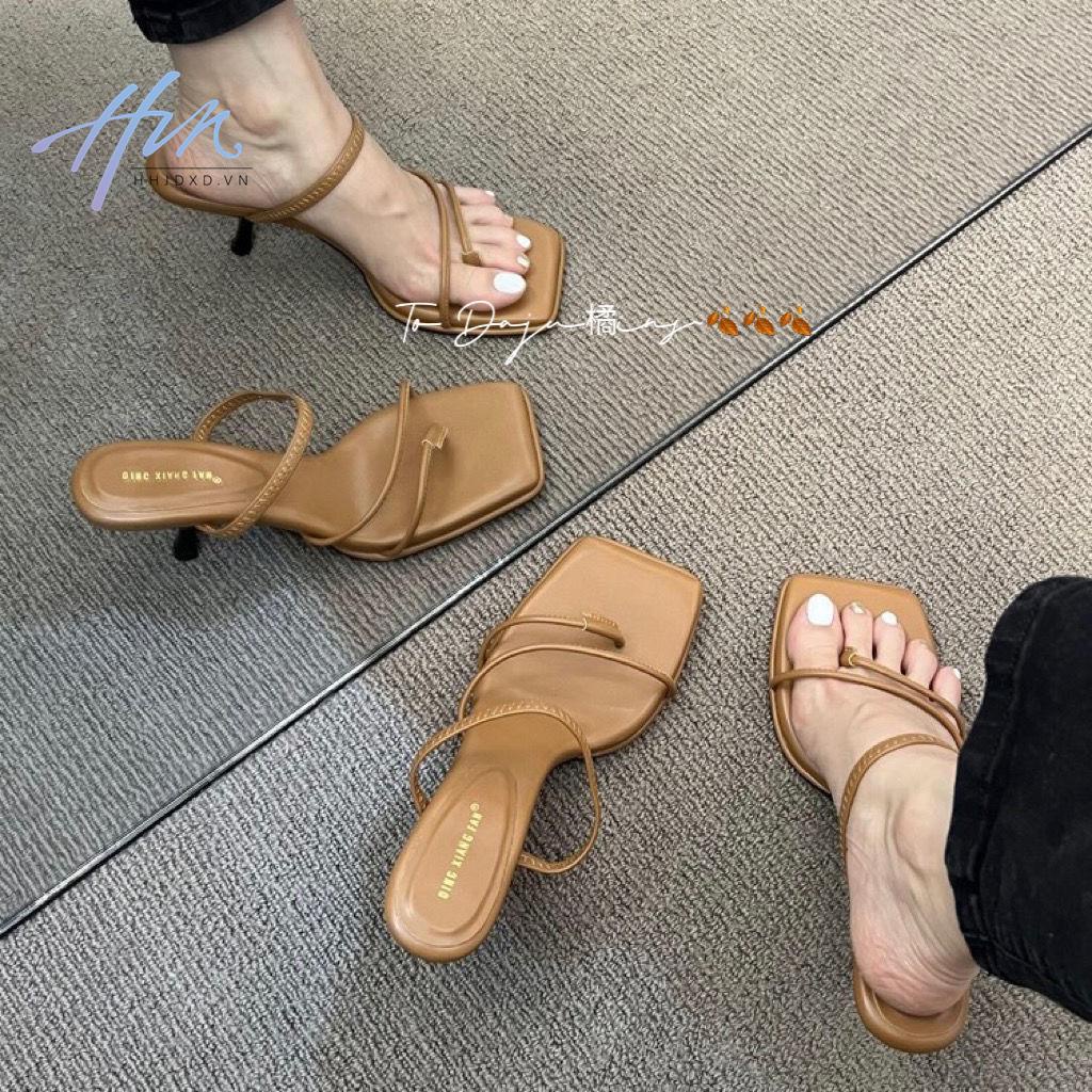 Hàng Mới Về Mới Sandal Cao Gót Mũi Vuông Thời Trang Mùa Hè 2023 Dành Cho Nữ