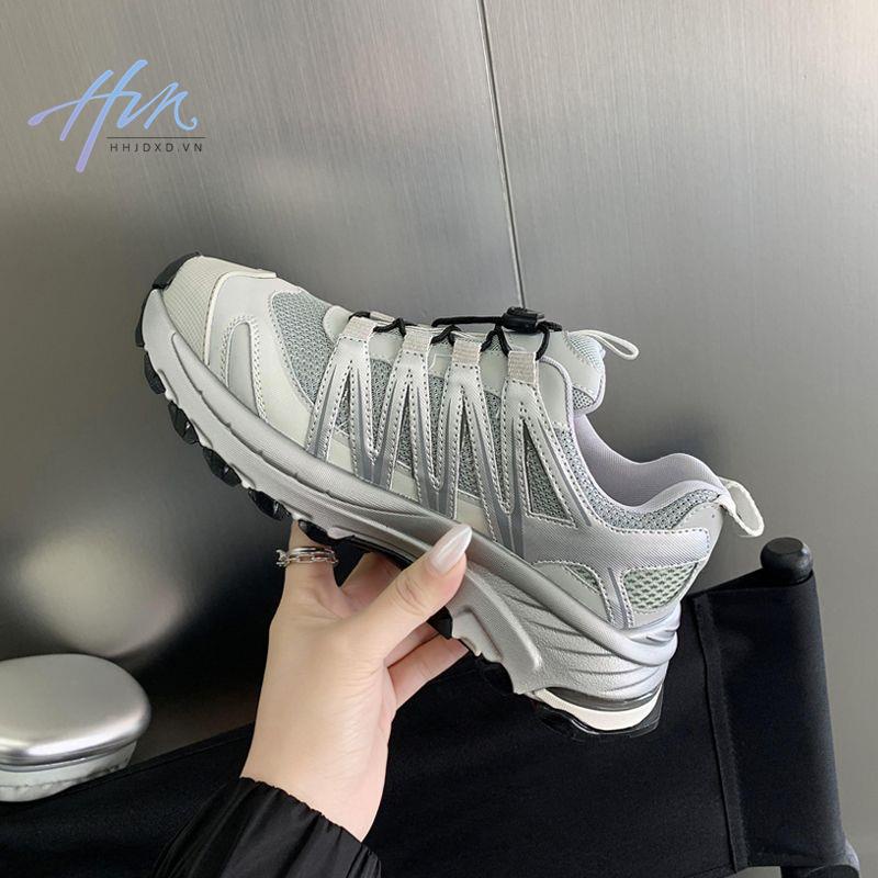 Giày Thể Thao Đế Dày Phối Lưới Mỏng Thoáng Khí Thời Trang Mùa Hè 2023 Phong Cách Mới Cho Nữ