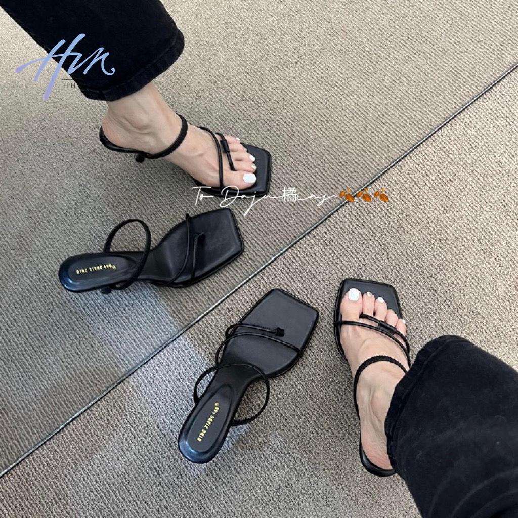 Hàng Mới Về Mới Sandal Cao Gót Mũi Vuông Thời Trang Mùa Hè 2023 Dành Cho Nữ