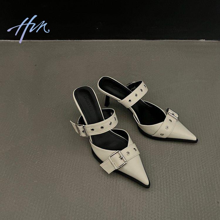 Sandal Cao Gót Mũi Nhọn Phong Cách Roman Thời Trang Mùa Hè Mới 2023