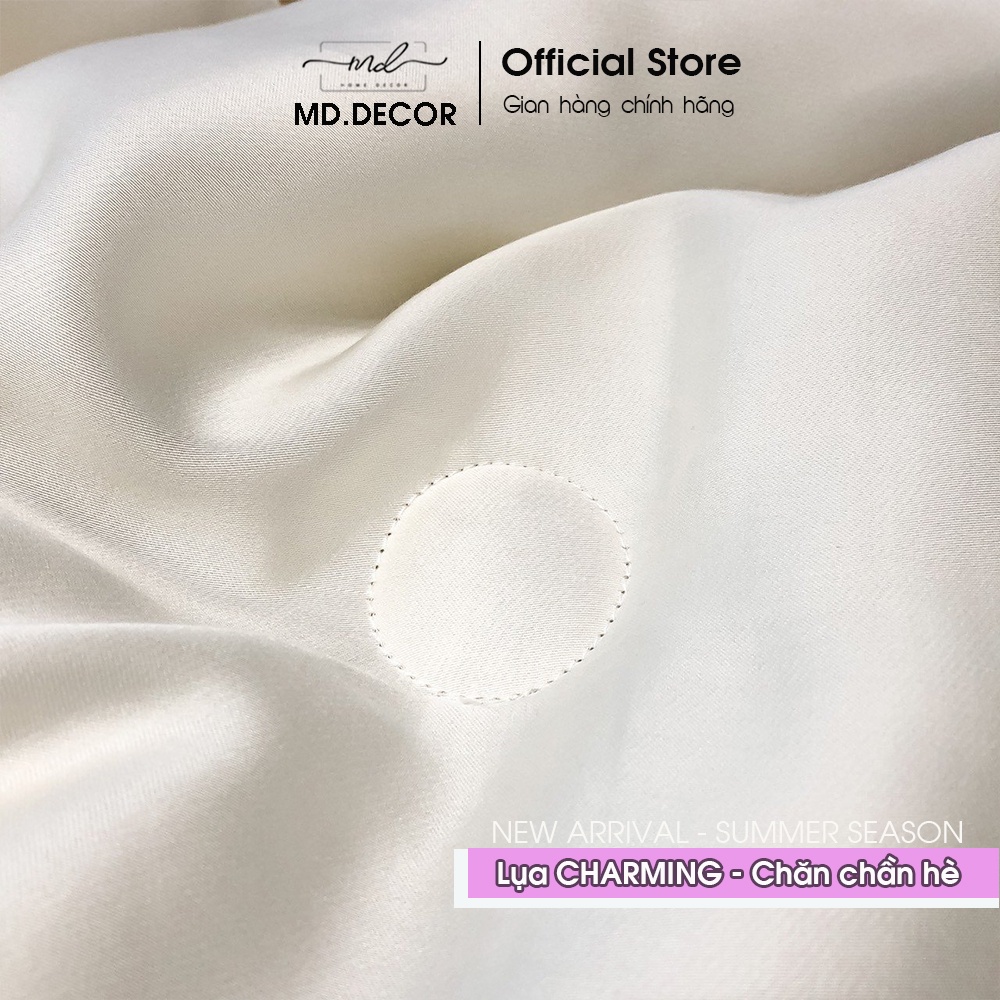Bộ chăn ga gối Lụa Charming MD.DECOR - Bedding chần bông hè trơn màu nhiều kích thước M4/M6/M8