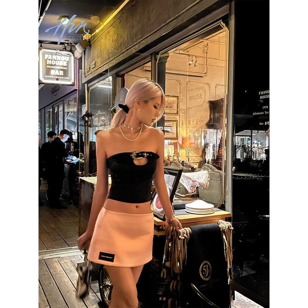 Áo Ống Rỗng Một Bên Vai Tạo Dáng Eo Hẹp Quyến Rũ Cho Nữ