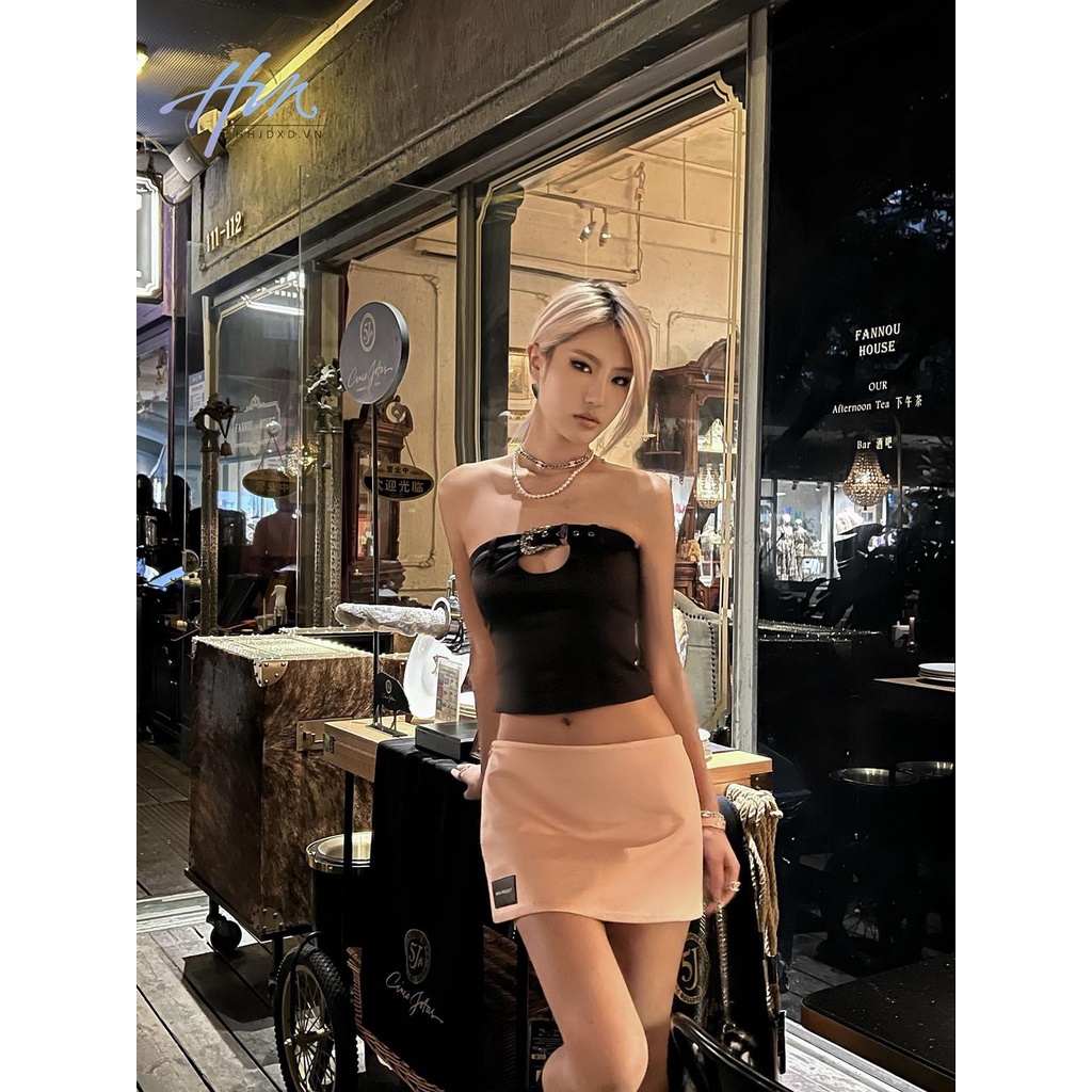 Áo Ống Rỗng Một Bên Vai Tạo Dáng Eo Hẹp Quyến Rũ Cho Nữ
