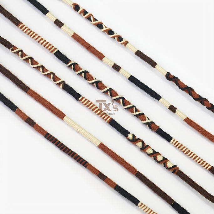 Vòng Chân/Vòng Tay TX's Handmade Circle Tông Đỏ - Phong Cách Vintage Cho Nam/Nữ - Nguyệt Mộc