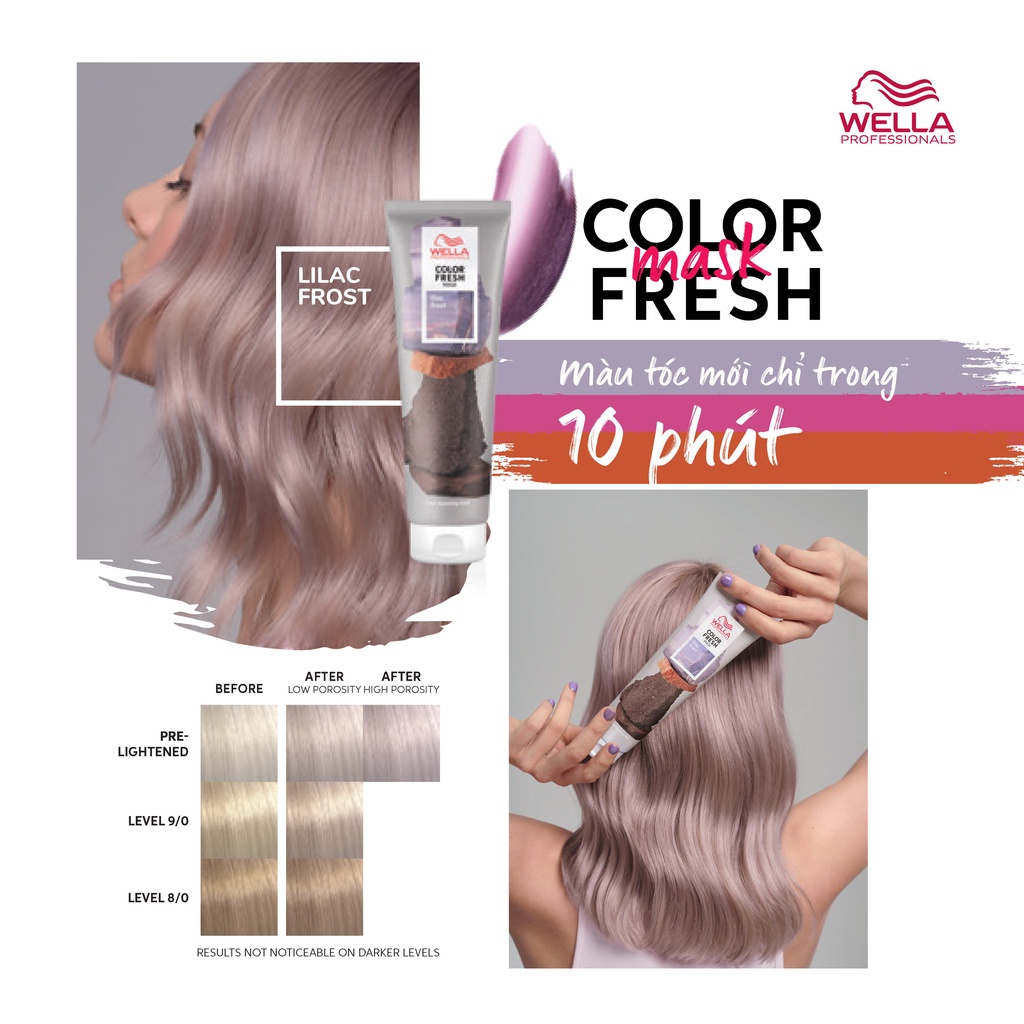 Combo 2 Dầu Hấp Màu Nhuộm Wella Color Fresh Mask, Tăng Cường Ánh Sắc Màu Tóc Phục Hồi Màu Tóc Nhuộm.