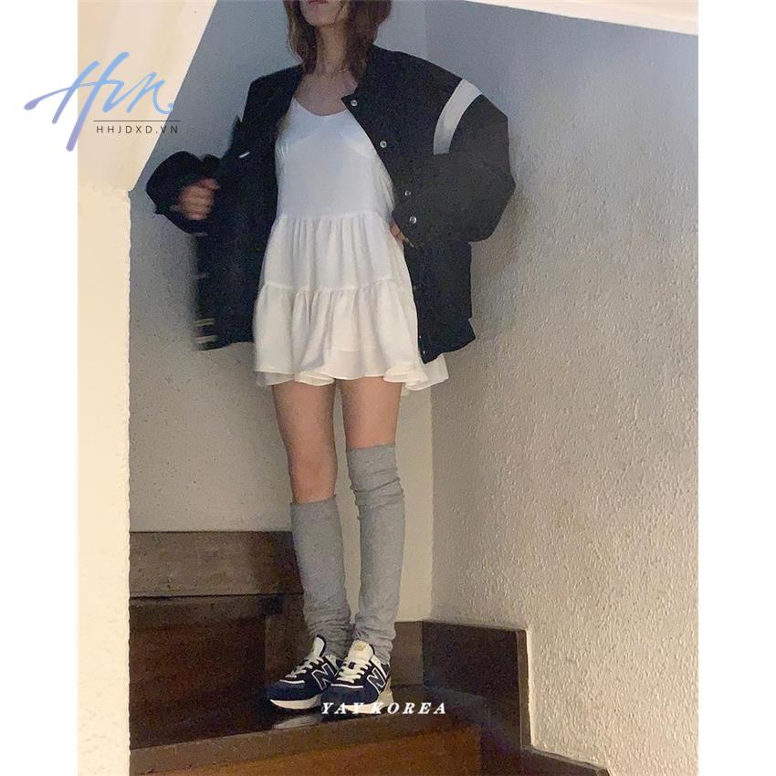 Đầm Hai Dây Xếp Tầng Dễ Thương Có Thể Điều Chỉnh