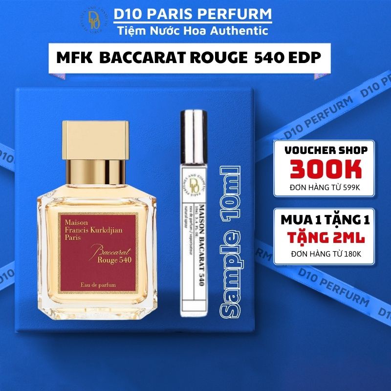 Nước hoa maison baccarat 540 mẫu thử 10ml thơm lâu chính hãng D10 Perfum.