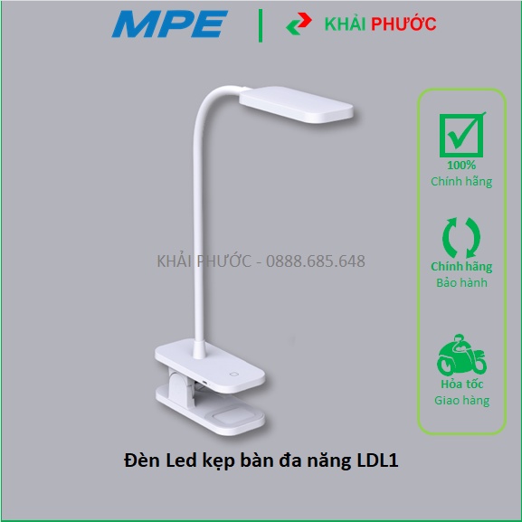 Đèn led kẹp bàn đa năng 3W DLD1 MPE đèn học đọc sách đèn ngủ - Khải Phước Electric