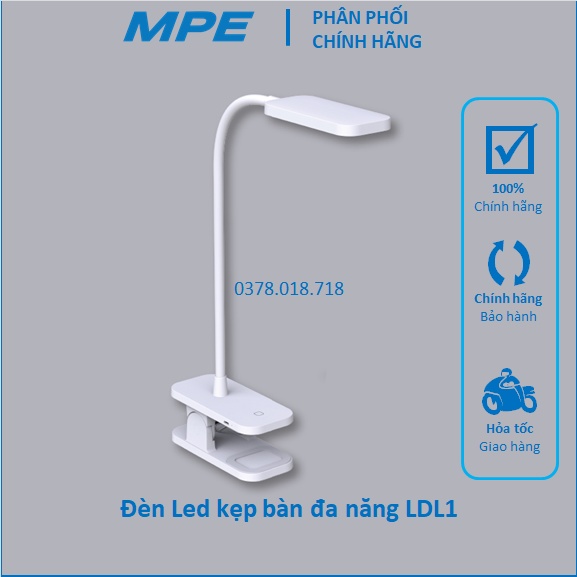 Đèn led kẹp bàn đa năng 3W LDL1 MPE đèn học đọc sách đèn ngủ - LOLi Electric