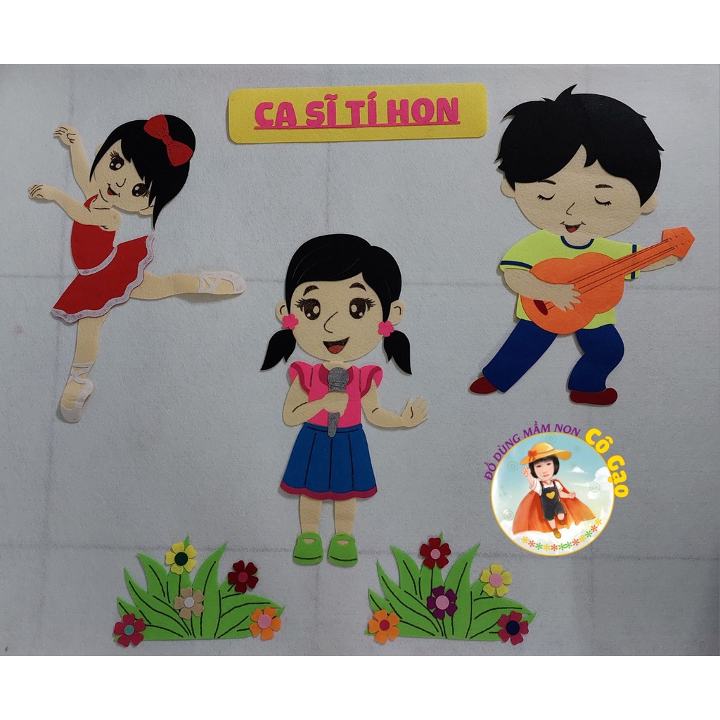 Set các góc vải nỉ nhiều chủ đề  trang trí lớp học mầm non