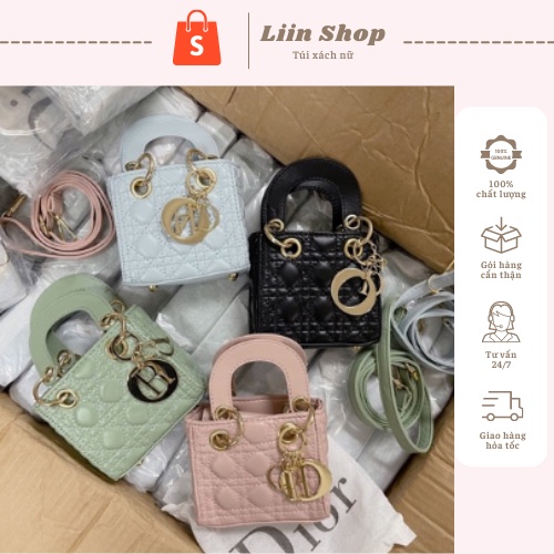 Túi nữ Di Or Lady mini hàng q.c, Túi quai xách nữ size 15cm da mềm from đứng dáng túi sang chảnh dễ phối đồ