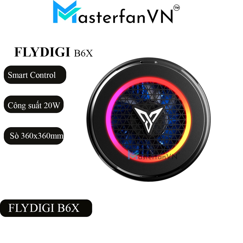 Flydigi B6X | Quạt tản nhiệt sò lạnh từ tính dành cho điện thoại và máy tính bảng