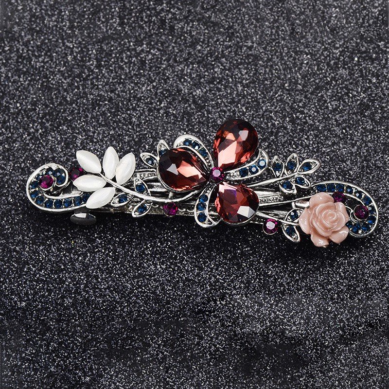 Kẹp tóc đính đá cao cấp cho người trung niên sang trọng iLita cặp búi cài tóc Hàn Quốc cho mẹ, bà lớn tuổi, người già