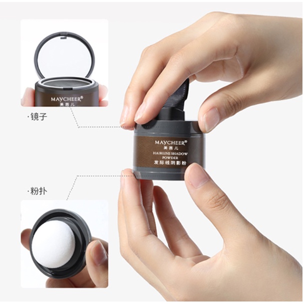 Phấn Che Khuyết Điểm Tóc MAYCHEER Che Phủ Tóc Hói Làm Hiệu Ứng Dày Chân Tóc