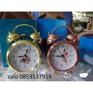 Đồng hồ báo thức quả chuông reo lớn inox