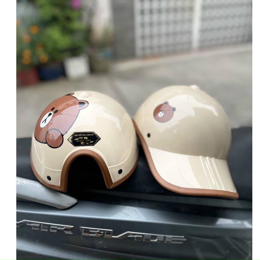 Mũ bảo hiểm lưỡi trai gấu hit hot