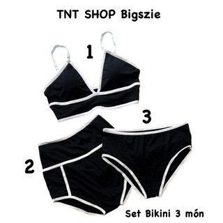 SET BIKINI ĐỒ BƠI ĐI BIỂN 3 MÓN  [TNT SHOP BIGSIZE 60KG 90KG]