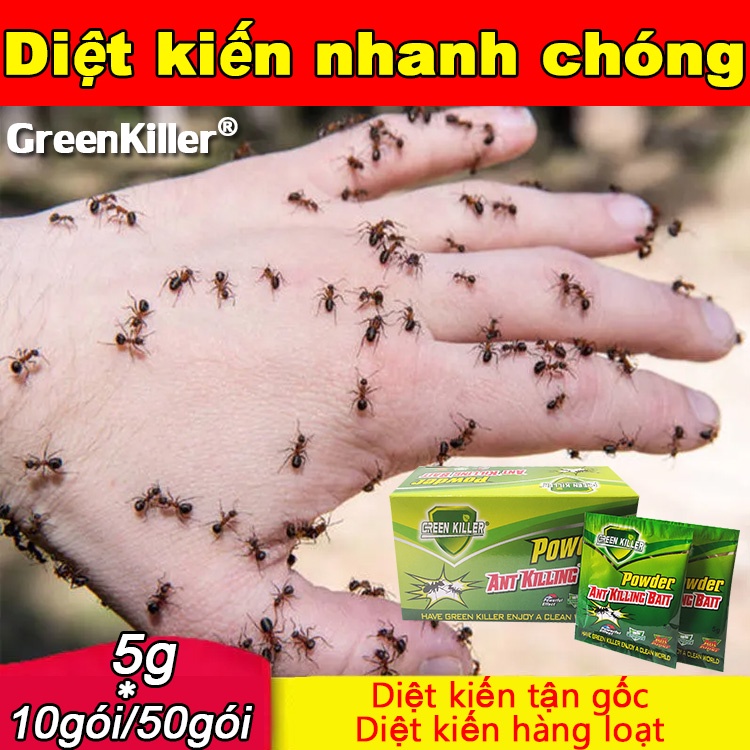 Hiệu Quả 100%✔diệt kiến sinh học Thuốc Diệt Kiến kiến tận gốc dẫn dụ kiến An Toàn Không Mùi 10/50pcs(5g/gói)