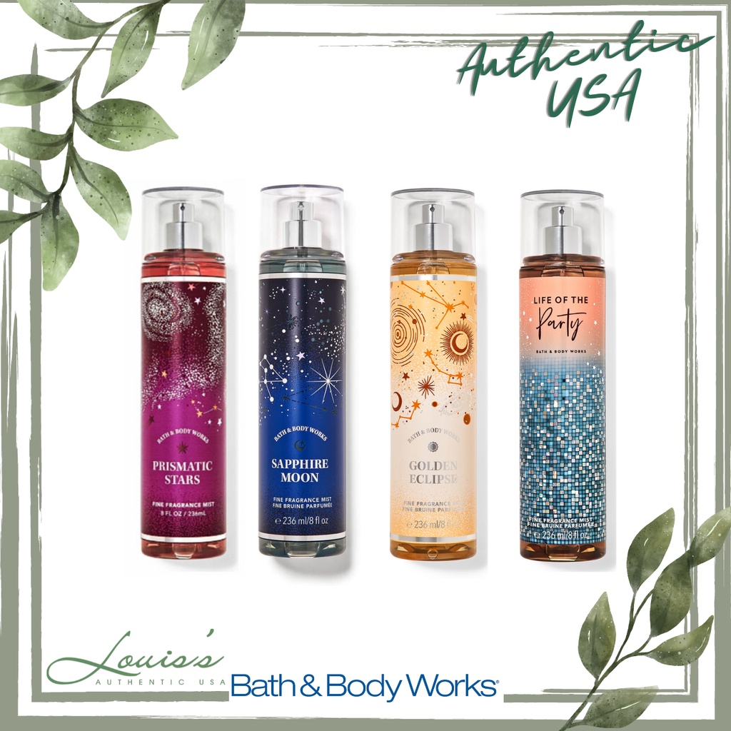 Body mist Life of the party, Sapphire Moon, Eclipse, Prismatic Stars - Xịt thơm toàn thân BBW Mỹ
