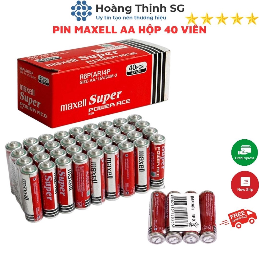 Hộp 40 Viên Pin AA  Maxell, pin tiểu AAA  Maxell Super Power Chính hãng