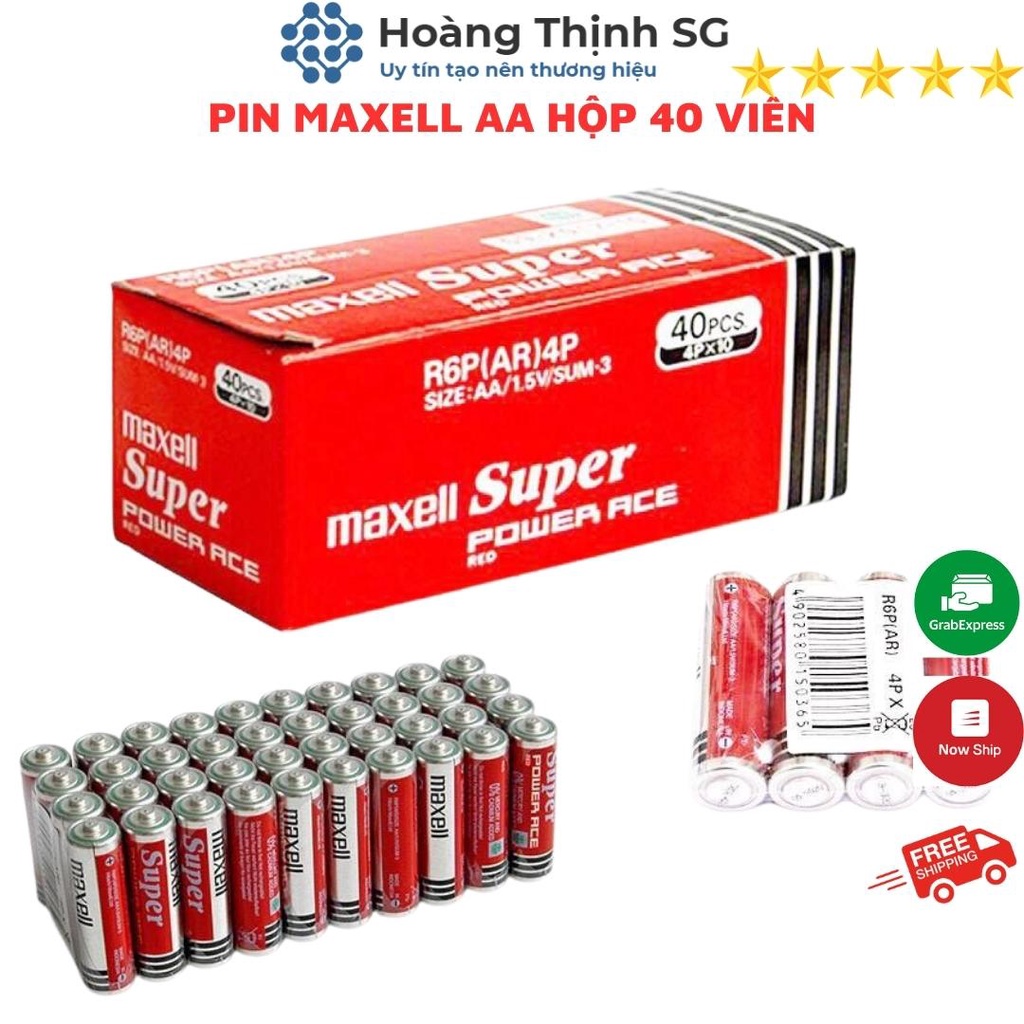 Hộp 40 Viên Pin AA  Maxell, pin tiểu AAA  Maxell Super Power Chính hãng