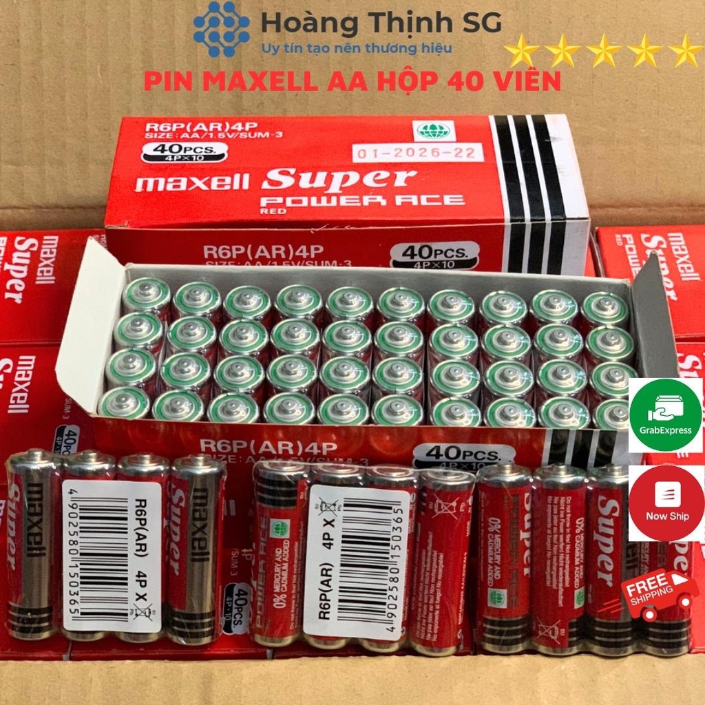 Hộp 40 Viên Pin AA  Maxell, pin tiểu AAA  Maxell Super Power Chính hãng