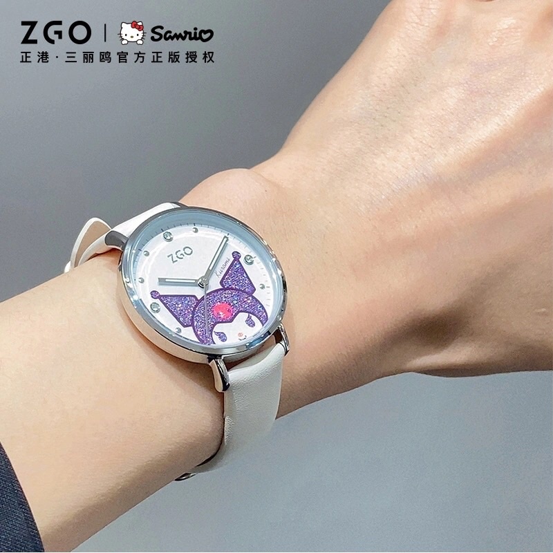 Đồng hồ nam nữ ZGO Tsum Tsum Kuromi Sanrio fullbox chính hãng