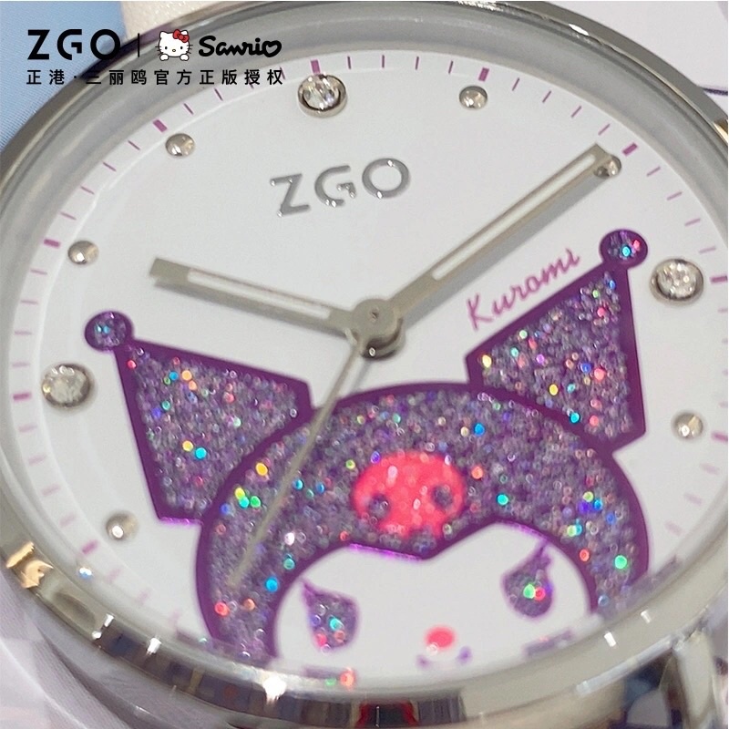 Đồng hồ nam nữ ZGO Tsum Tsum Kuromi Sanrio fullbox chính hãng