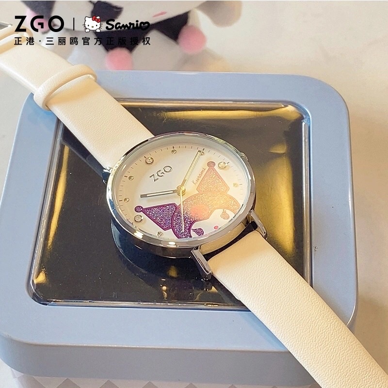 Đồng hồ nam nữ ZGO Tsum Tsum Kuromi Sanrio fullbox chính hãng