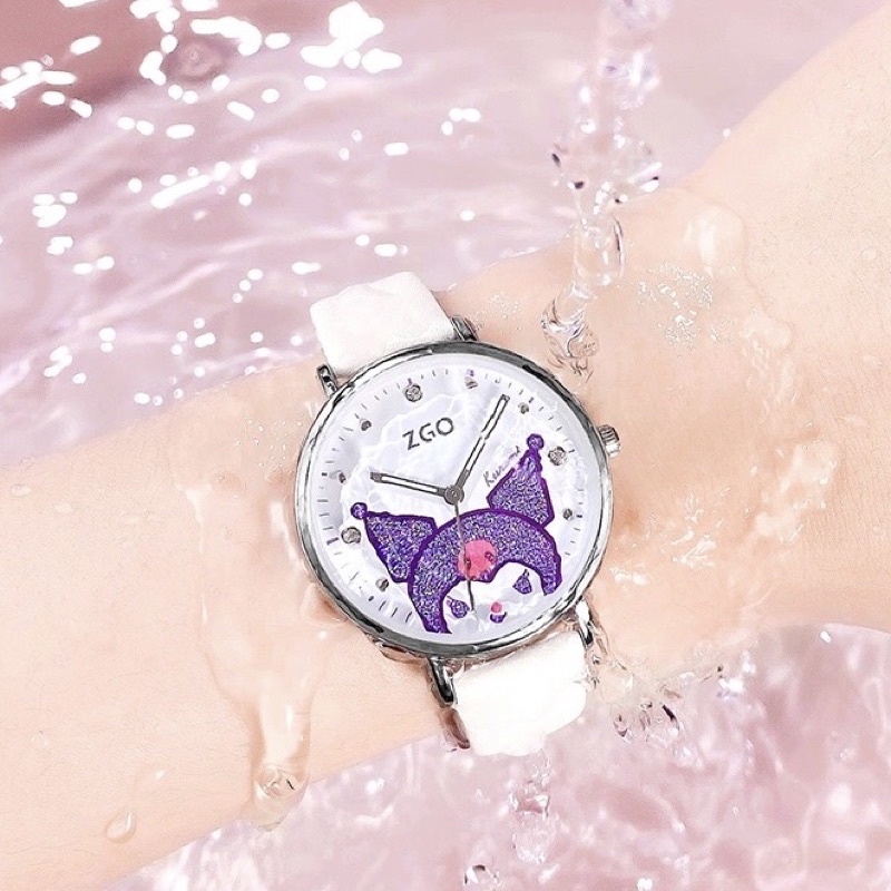 Đồng hồ nam nữ ZGO Tsum Tsum Kuromi Sanrio fullbox chính hãng