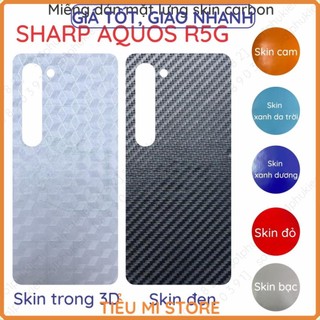 Miếng dán mặt lưng skin carbon sharp aquos r5g