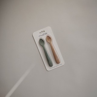 Set 2 thìa ăn dặm silicon Mushie