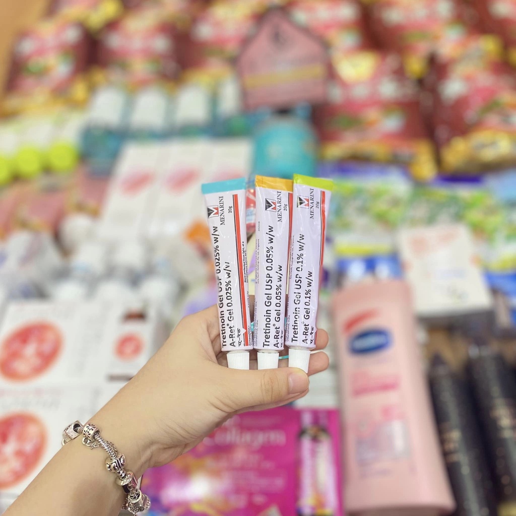 TRETINOIN_ARET_USP Tretinoin 0.1%, 0.05%, 0.025%, GEL GIẢM MỤN, TRẺ HÓA DA