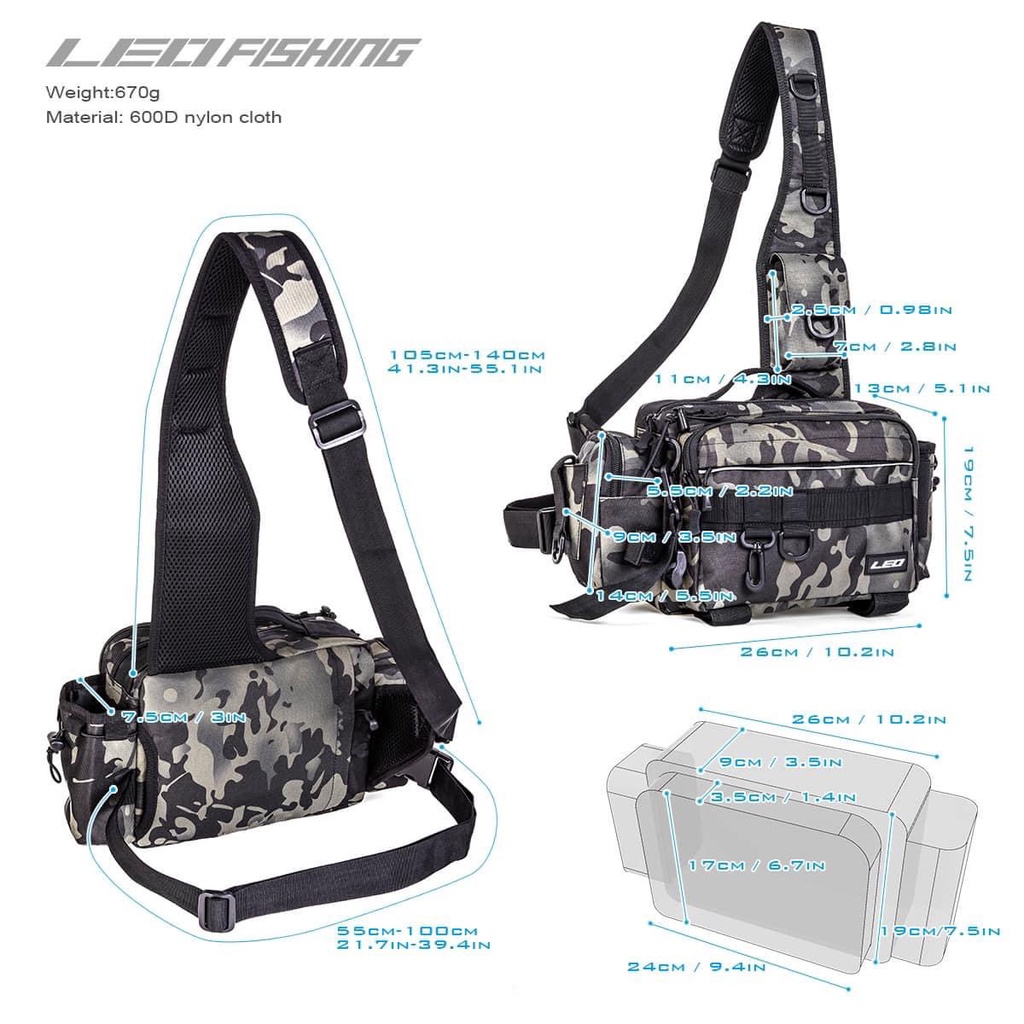 Túi Lure Leo Fishing Mẫu Mới M2 To Đẹp Tiên Nghi - Cao Cấp