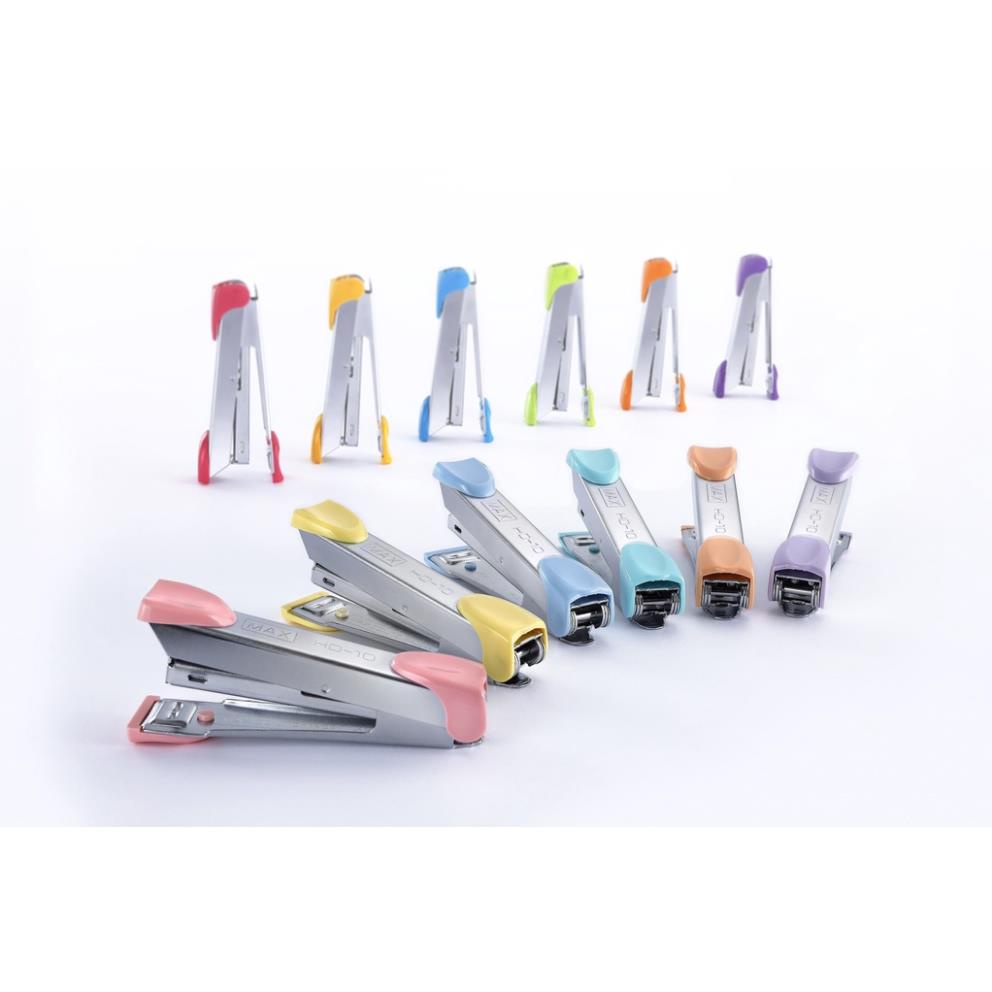 HOT!!  Dập ghim MAX số 10 tiêu chuẩn HD-10 màu Pastel- 1 chiếc - Ghim tới  20 trang/ lần, ghim phẳng
