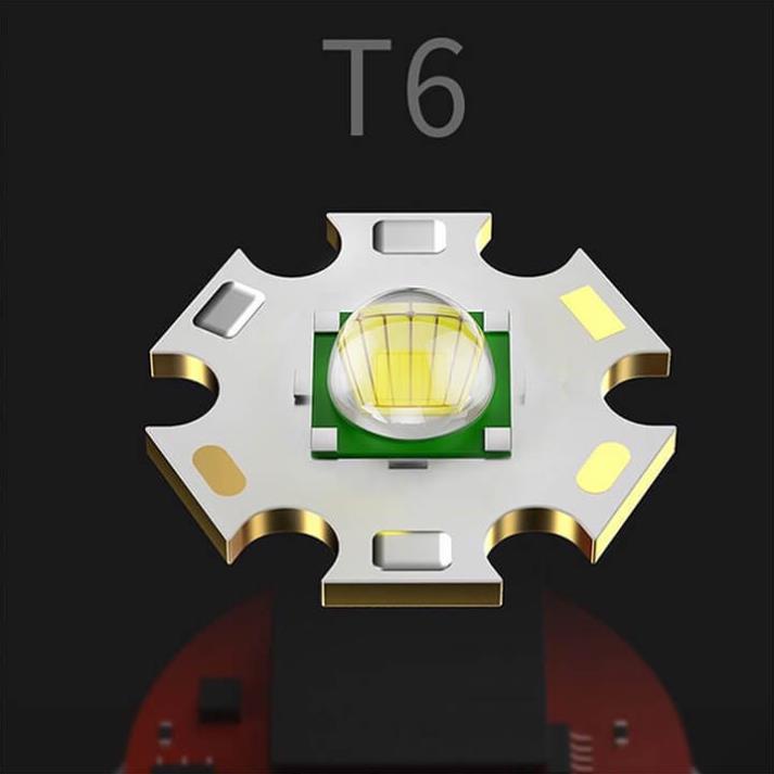 Đèn pin mini cầm tay siêu sáng chiếu xa 300M có Zoom xa gần, pin trâu, chống thấm nước IP44, đèn pin Led XPE T6 cầm tay