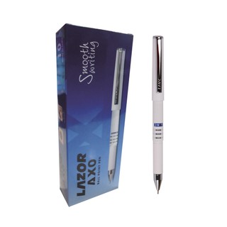 Hộp 12 bút bi linc lazor axo 2592f - đầu bi 0.7 làm bằng bạc đức, công nghệ mực lỏng ưu việt giúp viết nhanh và êm