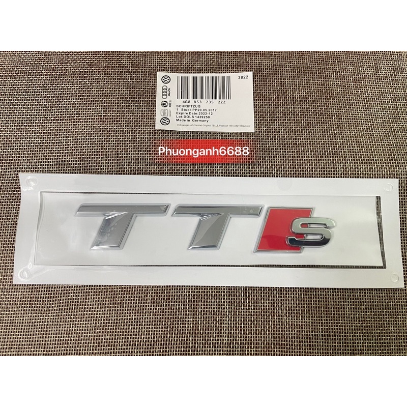 Chữ TTS audi tem tts audi logo audi tts
