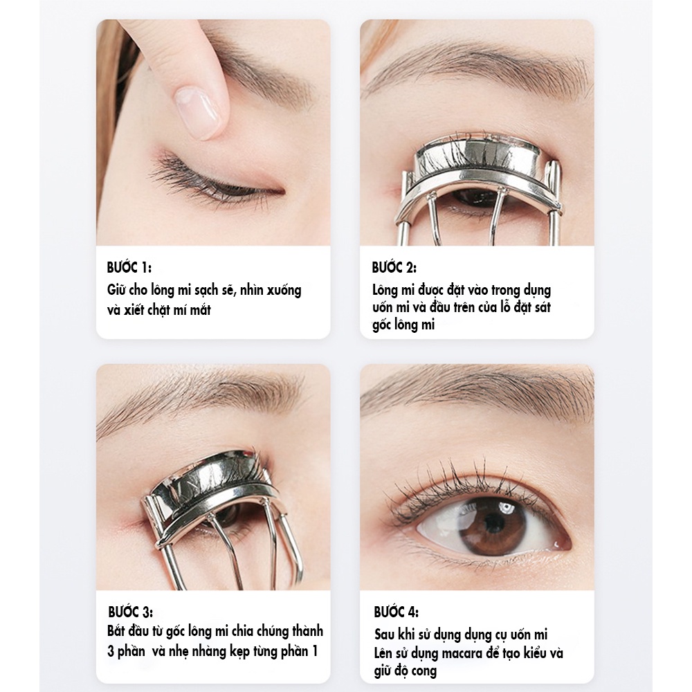 Kẹp Bấm Mi Chuyên Dụng GUVIET  Màu Đen Kèm Hộp