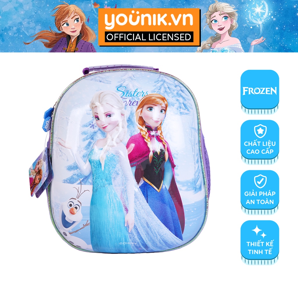 [DISNEY] Balo Frozen Màu Tím nhà Disney chất lượng cao dành cho bé mẫu giáo, tiểu học
