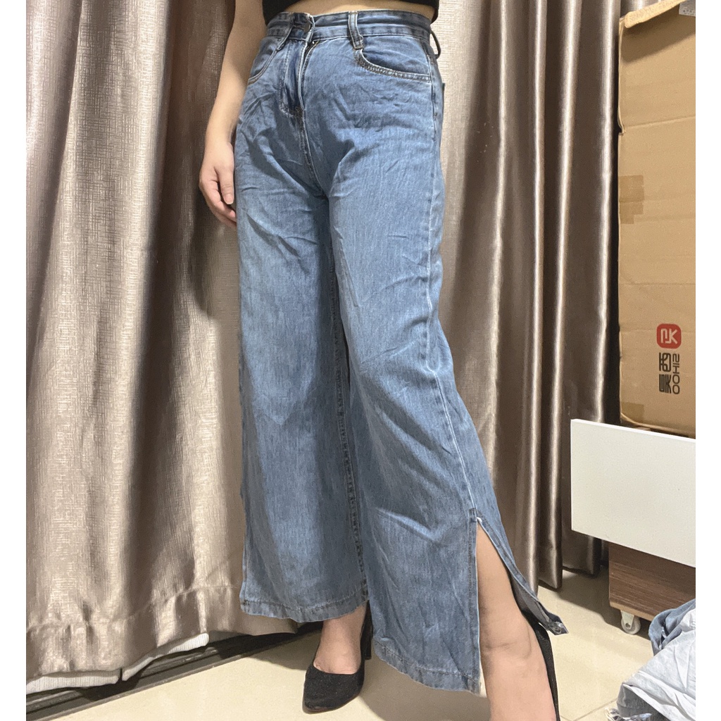 Siêu phẩm quần Jean suông, ống loe, sẻ tà