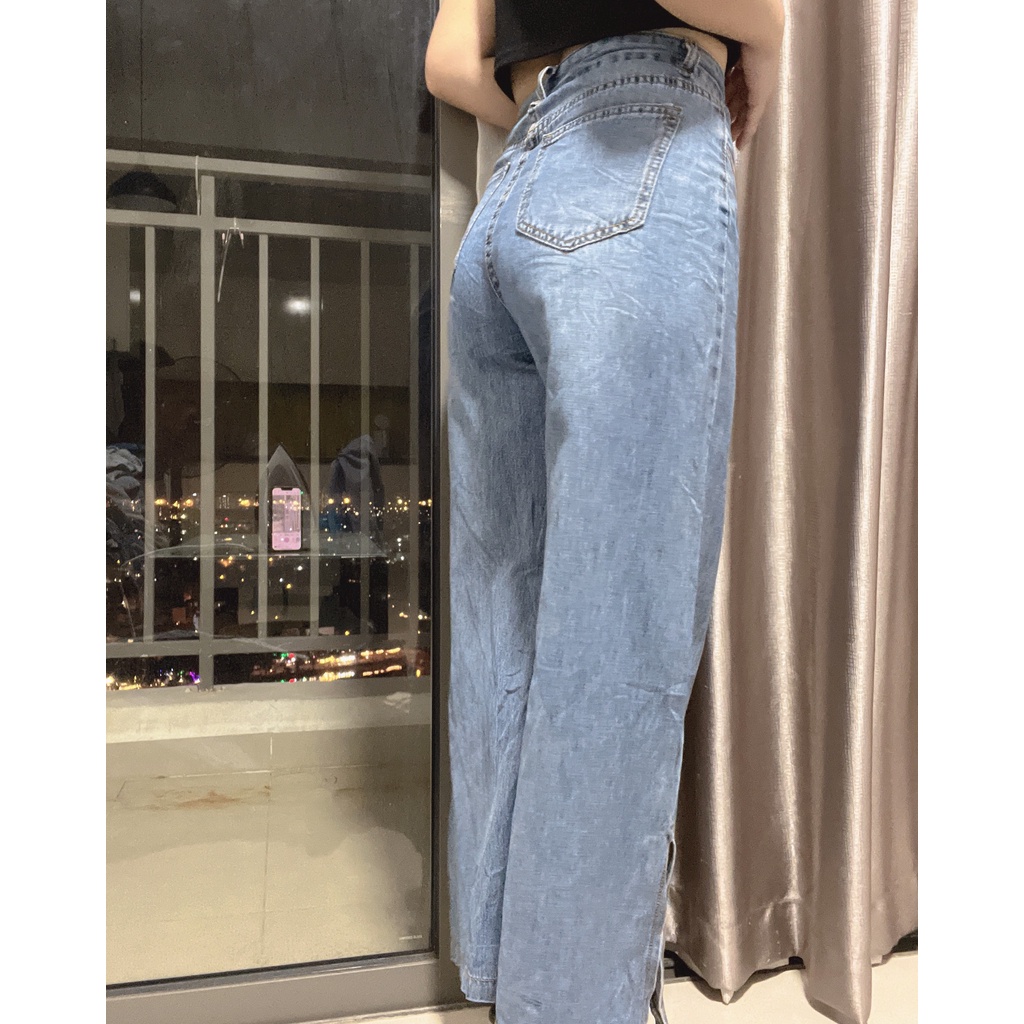 Siêu phẩm quần Jean suông, ống loe, sẻ tà