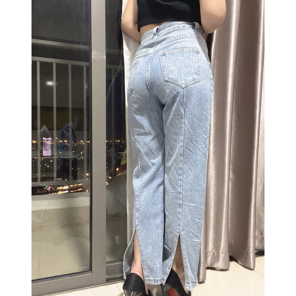 Siêu phẩm quần Jean suông, ống loe, sẻ tà