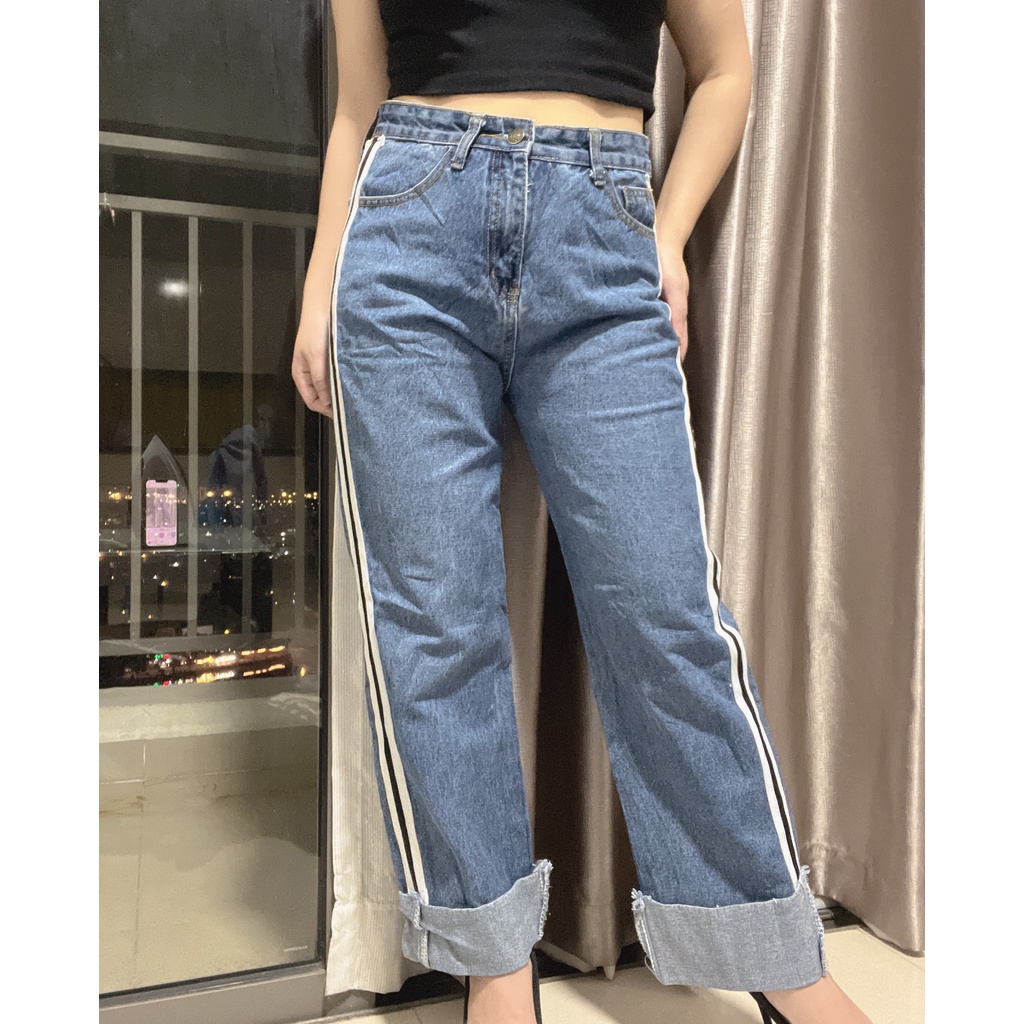 Siêu phẩm quần Jean suông, ống loe, sẻ tà