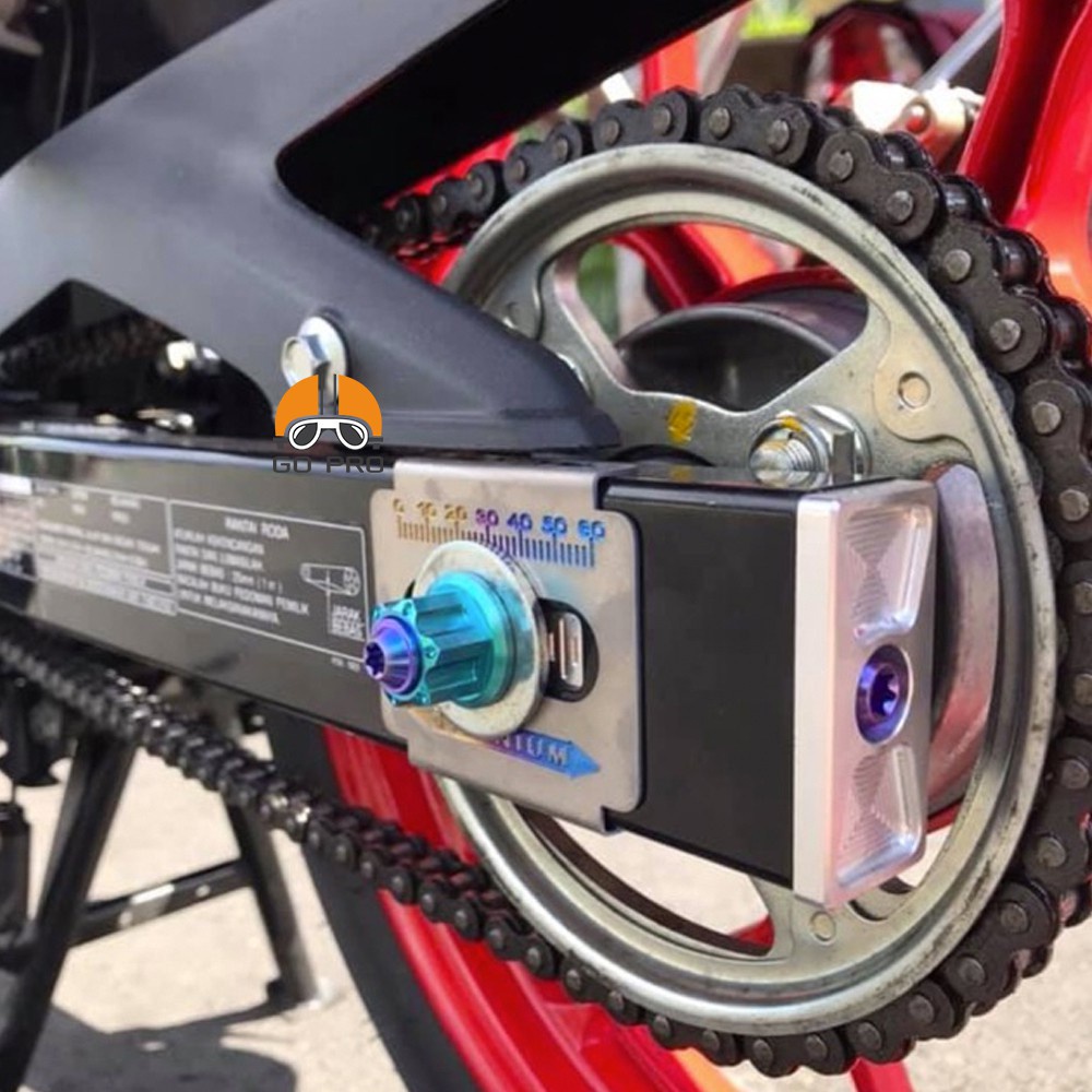 Bộ Nẹp Gấp Titan GR5 Chống Trầy 2 Bên Gấp Có Vạch Chia GIúp Tăng Sên Dễ Dàng Hơn