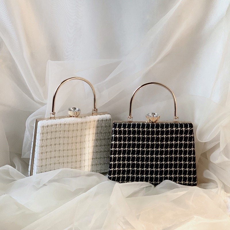 The Colette - Túi cốp phong cách retro vải tweed