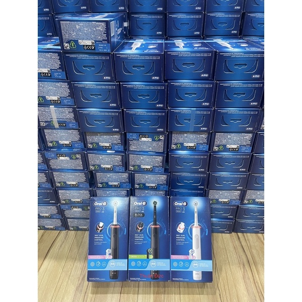Bàn chải điện Oral-B Pro3 3000 + thêm 1 đầu - Made in Germany - Hàng chính hãng