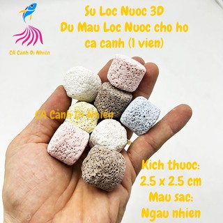 Sứ lọc nước 3d bể cá sứ viên trụ đủ màu vật liệu lọc hồ cá cảnh
